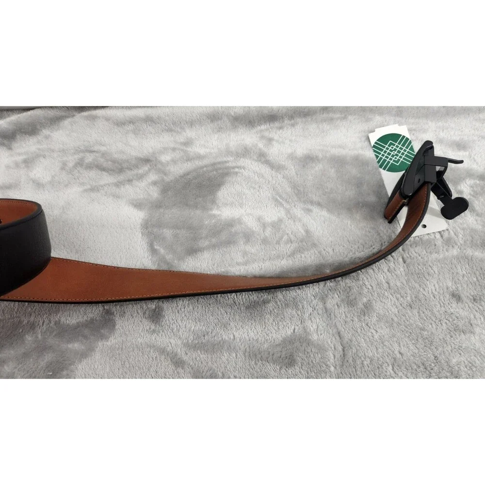 Boconi Nashville Men's Reversible Black/Brown Faux Leather‎ Dress Belt Size 36